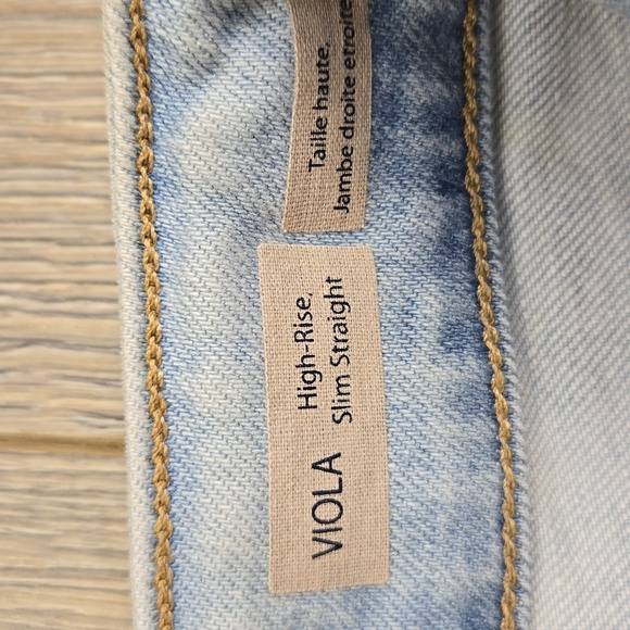 Mavi light wash Viola high rise slim straight leg cropped jeans size 27/29, NWT - Picture 11 of 15